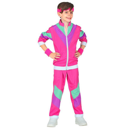 Neon 80S Trainingspak Fout Roze Kind van Widmann koop je bij Partywinkel