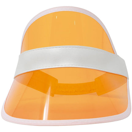 Neon 80S Zonneklep Oranje 25cm van Fiestas Guirca koop je bij Partywinkel
