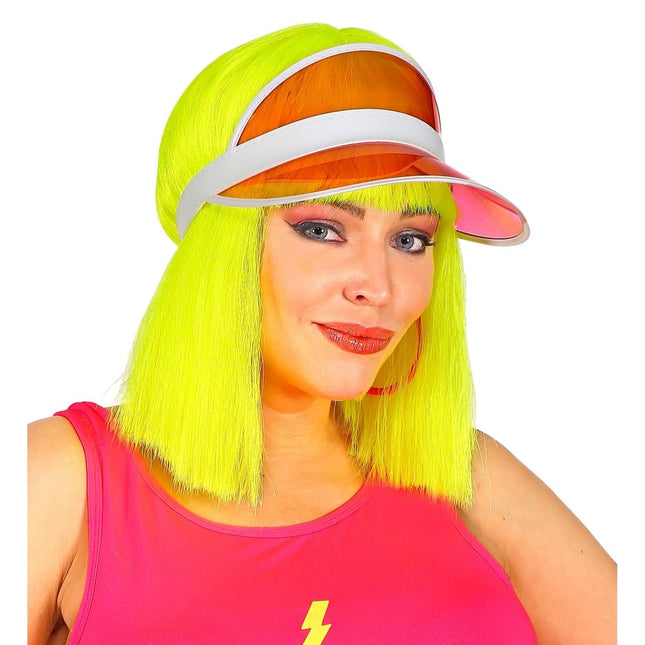 Neon 80S Zonneklep Roze van Widmann koop je bij Partywinkel