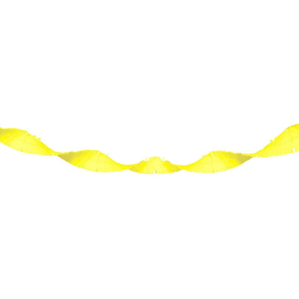 Neon geel Crepe Papier Slinger - 18 meter van Folat koop je bij Partywinkel