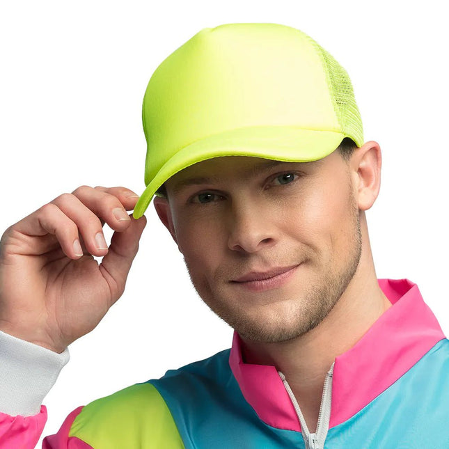 Neon Geel Pet Verstelbaar van Boland koop je bij Partywinkel