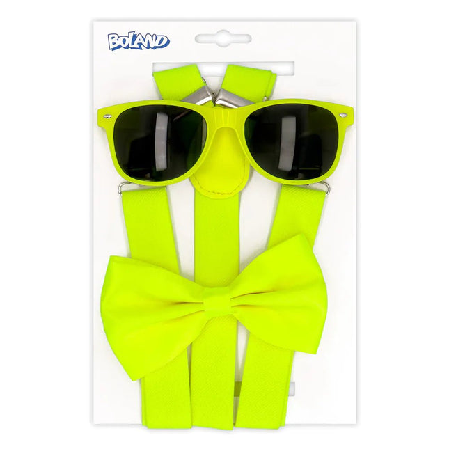 Neon Gele Accessoireset 9 delig van Boland koop je bij Partywinkel
