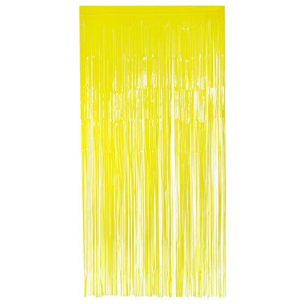 Neon Gele Deurgordijn 2m van Boland koop je bij Partywinkel