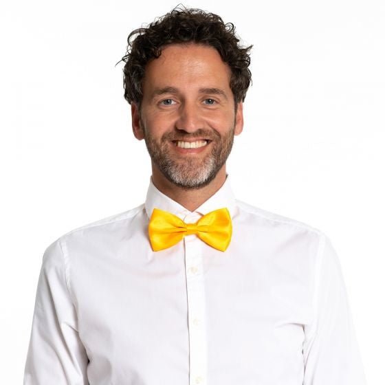 Neon Gele Vlinderdas van Partychimp koop je bij Partywinkel