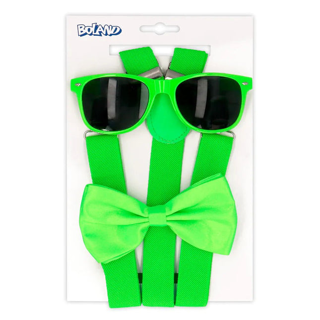 Neon Groene Accessoireset 3 delig van Boland koop je bij Partywinkel