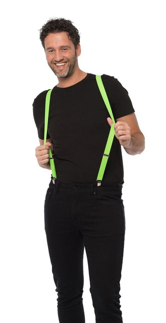 Neon Groene Bretels van Partychimp koop je bij Partywinkel