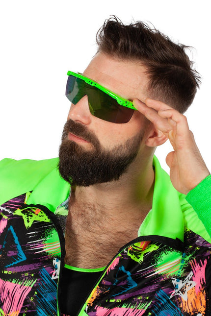 Neon Groene Bril 80'S van Wilbers & Wilbers koop je bij Partywinkel