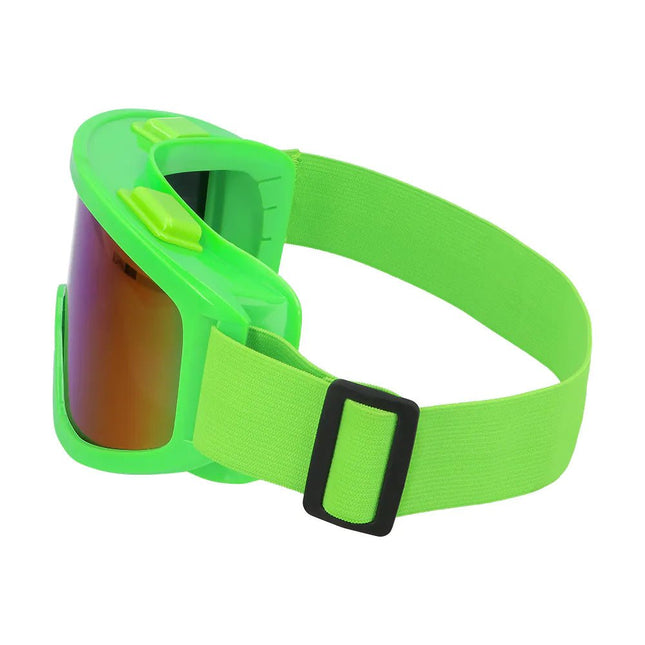 Neon Groene Skibril van Boland koop je bij Partywinkel