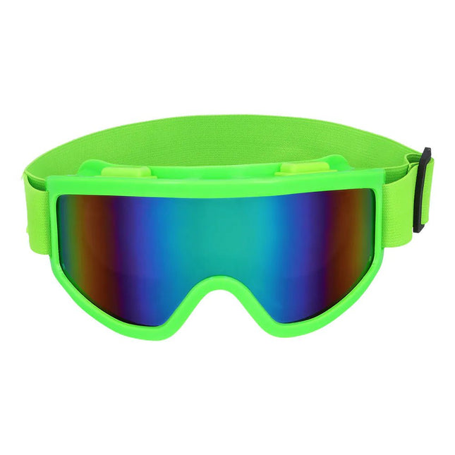 Neon Groene Skibril van Boland koop je bij Partywinkel
