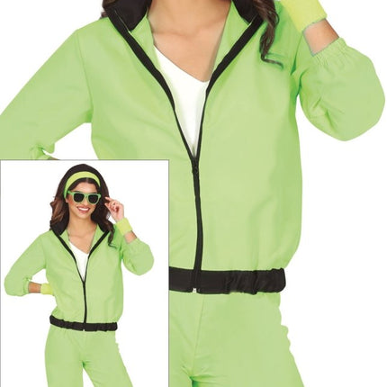 Neon Groene Trainingspak Fout Dames 2 delig van Fiestas Guirca koop je bij Partywinkel