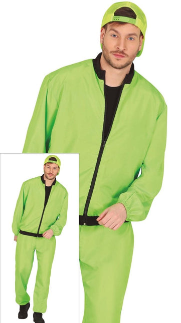 Neon Groene Trainingspak Fout Heren 2 delig van Fiestas Guirca koop je bij Partywinkel