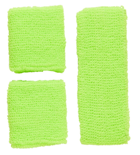Neon Groene Zweetbandjes 2 delig van Widmann koop je bij Partywinkel