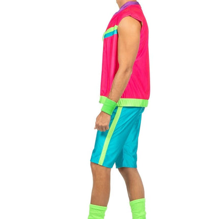 Neon Kostuum Heren Aerobic 3 delig van Wilbers & Wilbers koop je bij Partywinkel
