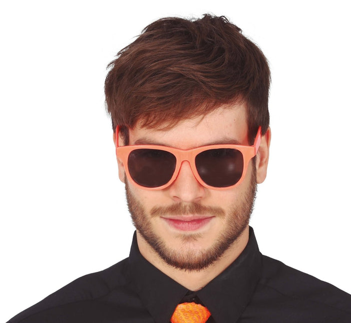 Neon Oranje Bril van Fiestas Guirca koop je bij Partywinkel