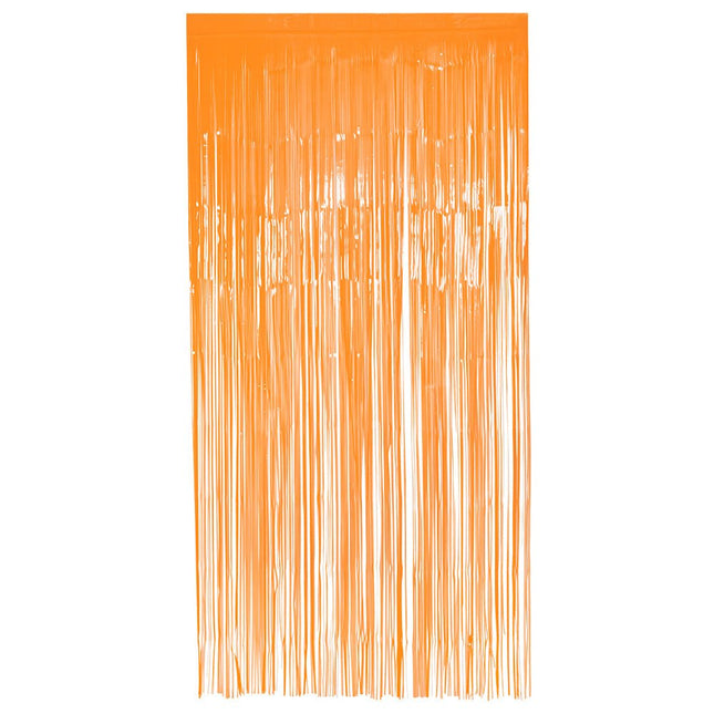 Neon Oranje Deurgordijn 2m van Boland koop je bij Partywinkel
