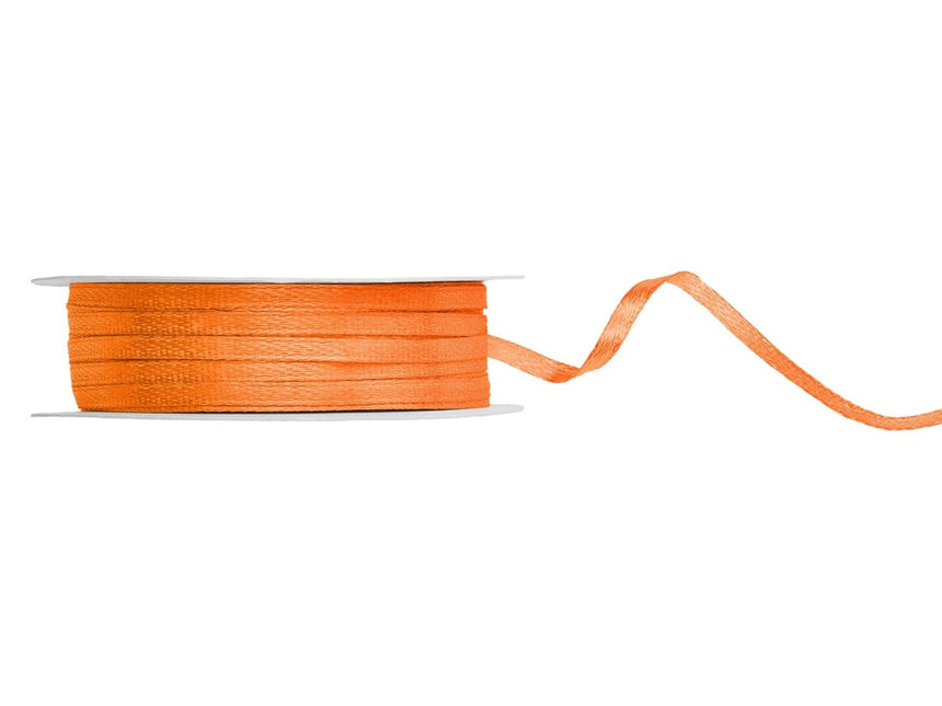 Neon Oranje Lint 3Mm 50m van Partydeco koop je bij Partywinkel