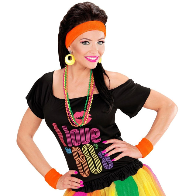 Neon Oranje Zweetbandjes 2 delig van Widmann koop je bij Partywinkel