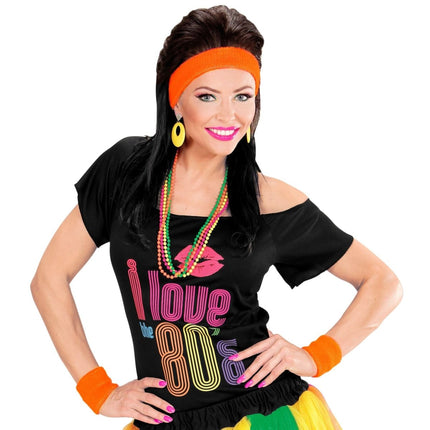 Neon Oranje Zweetbandjes 2 delig van Widmann koop je bij Partywinkel