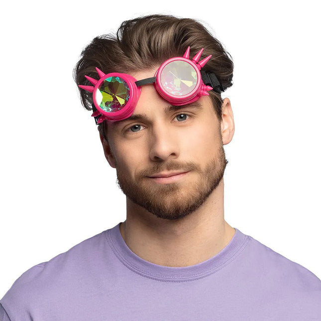Neon Roze Bril Festival van Boland koop je bij Partywinkel