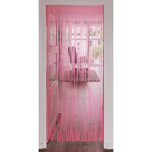 Neon Roze Deurgordijn 2m van Boland koop je bij Partywinkel