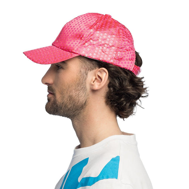Neon Roze Pet Pailletten Uv van Boland koop je bij Partywinkel