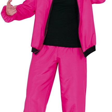 Neon Roze Trainingspak Fout Heren 2 delig van Fiestas Guirca koop je bij Partywinkel