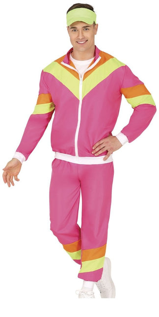 Neon Roze Trainingspak Fout Heren van Fiestas Guirca koop je bij Partywinkel