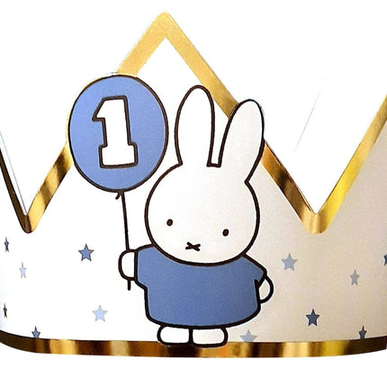 Nijntje Kroon 1 Jaar Blauw 9,5cm van Haza Witbaard koop je bij Partywinkel