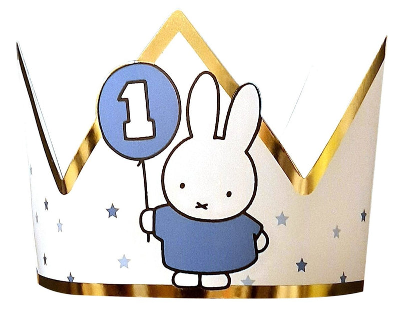 Nijntje Kroon 1 Jaar Blauw 9,5cm van Haza Witbaard koop je bij Partywinkel