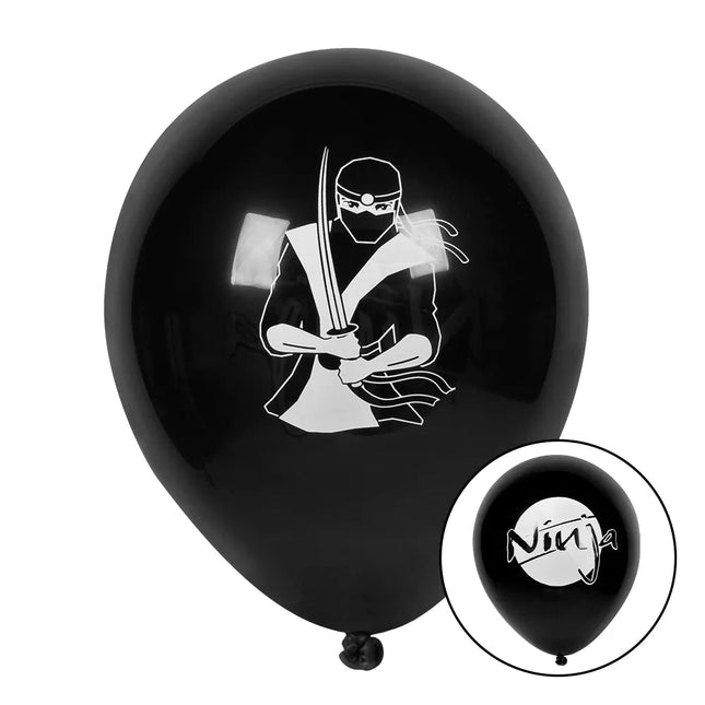 Ninja Ballonnen 25cm 6st van Boland koop je bij Partywinkel