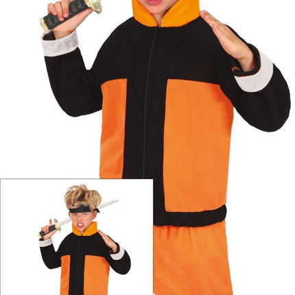 Ninja Kostuum Jongen Oranje Zwart van Fiestas Guirca koop je bij Partywinkel