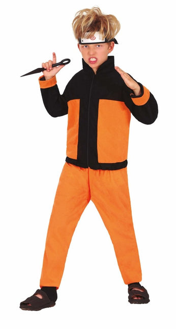 Ninja Kostuum Jongen Oranje Zwart van Fiestas Guirca koop je bij Partywinkel