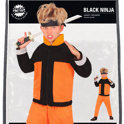 Ninja Kostuum Jongen Oranje Zwart van Fiestas Guirca koop je bij Partywinkel