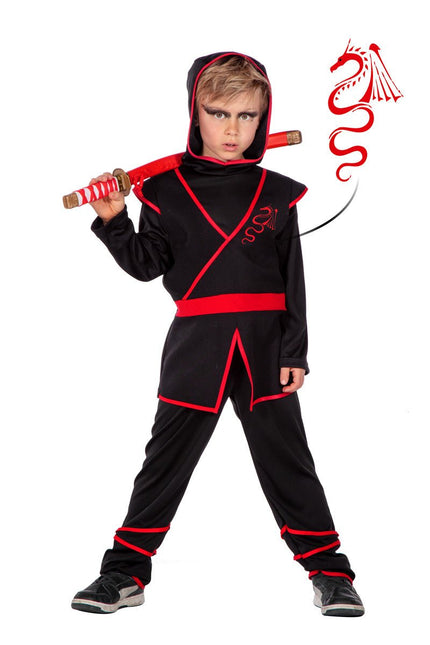 Ninja Kostuum Rood Zwart Jongen van Wilbers & Wilbers koop je bij Partywinkel