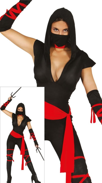 Ninja Kostuum Zwart Dames van Fiestas Guirca koop je bij Partywinkel