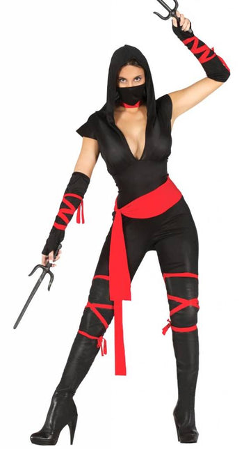 Ninja Kostuum Zwart Dames van Fiestas Guirca koop je bij Partywinkel