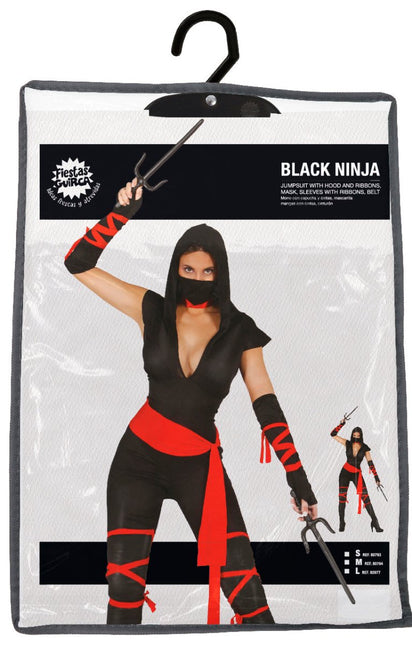 Ninja Kostuum Zwart Dames van Fiestas Guirca koop je bij Partywinkel