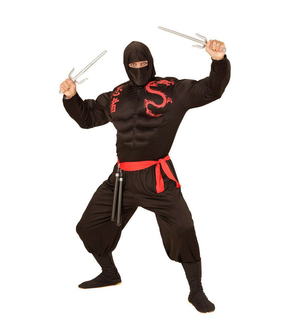 Ninja Pak Zwart Rood Heren van Widmann koop je bij Partywinkel