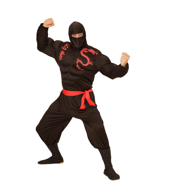 Ninja Pak Zwart Rood Heren van Widmann koop je bij Partywinkel