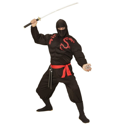 Ninja Pak Zwart Rood Heren van Widmann koop je bij Partywinkel