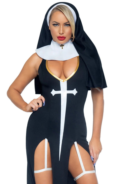 Non Kostuum Zwart Wit Dames Leg Avenue van Leg Avenue koop je bij Partywinkel