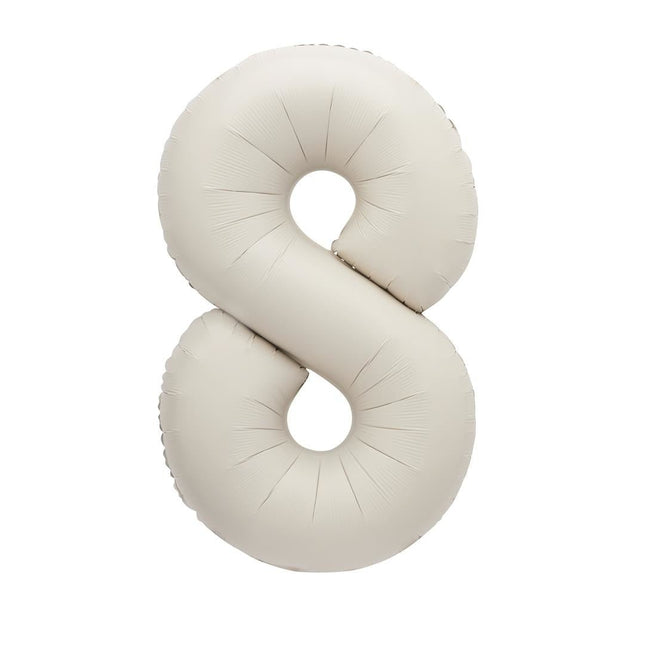 Nude Cijfer Ballon 8 Jaar Mat 86cm van Unique koop je bij Partywinkel