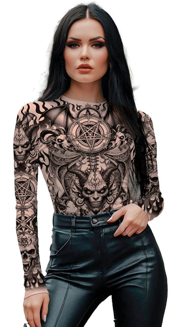 Nude Shirt Tattoo van Fiestas Guirca koop je bij Partywinkel