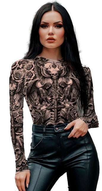 Nude Shirt Tattoo Effect van Fiestas Guirca koop je bij Partywinkel