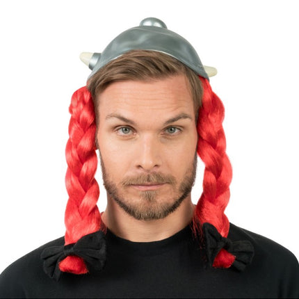 Asterix and Obelix Helmet with Red Braids, 52x40 cm
