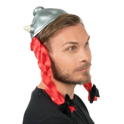 Asterix and Obelix Helmet with Red Braids, 52x40 cm