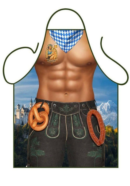 Oktberfest Keukenschort Lederhose van Partychimp koop je bij Partywinkel