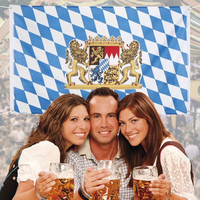 Oktoberfest Beieren Vlag 1,5m van Boland koop je bij Partywinkel