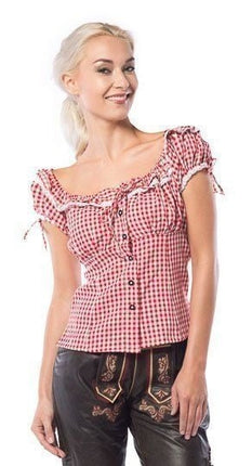 Oktoberfest Blouse Dames Rood van PartyXclusive koop je bij Partywinkel