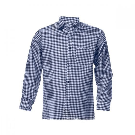 Oktoberfest Blouse Heren Blauw van Partychimp koop je bij Partywinkel